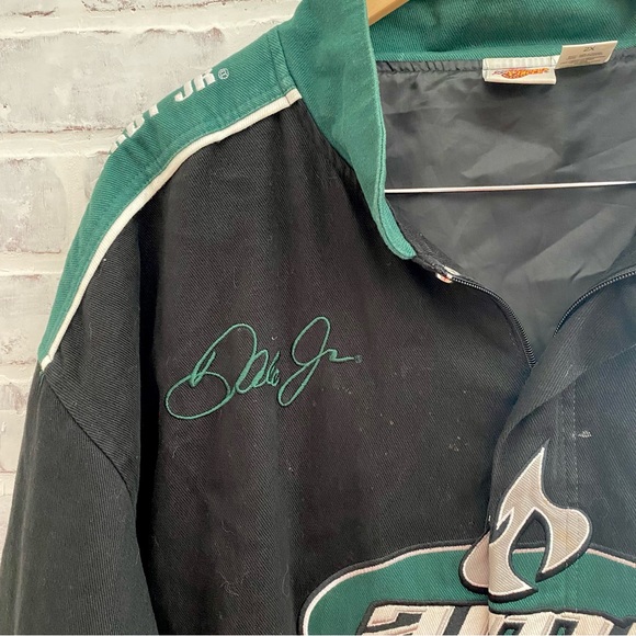 90s NASCAR Jacket • Earnhardt Jr. • Amp Energy • Vintage Jacket • 2XL - Picture 3 of 10